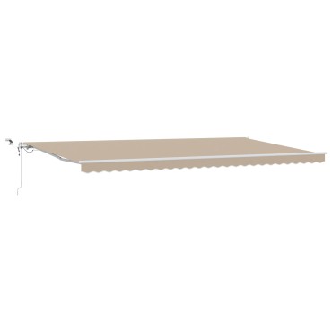 Ανασυρόμενη Τέντα vidaXL με LED Μπεζ 600x300 εκ., Αλλαξιές Τέντας vidaXL για πλαίσιο 6x3 μ Μπεζ