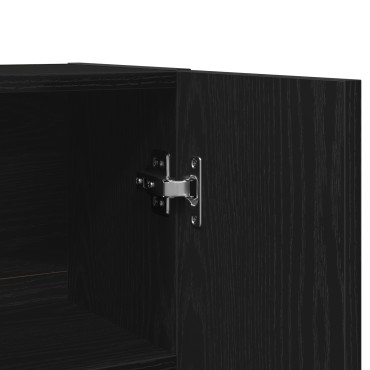 vidaXL Ντουλάπα Πλυντηρίου 2 τεμ. Μαύρη Δρυς 70,5 x 71,5 x 181,5 εκ