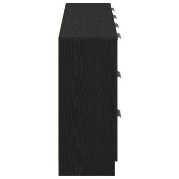 vidaXL Μπουφέδες 2 τεμ. Μαύρο Δρυς 60x30x70cm Επεξεργασμένο ξύλο