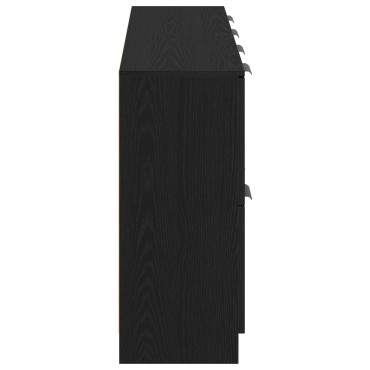 vidaXL Μπουφέδες 2 τεμ. Μαύρο Δρυς 60x30x70cm Επεξεργασμένο Ξύλο