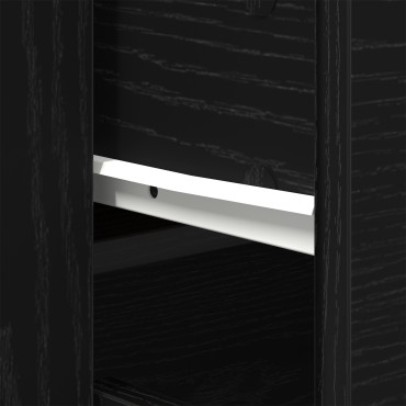 vidaXL Sideboards 3 τεμ. Μαύρος Δρυς Επεξεργασμένο Ξύλο 240x33x70cm