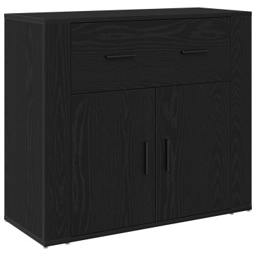 vidaXL Sideboards 3 τεμ. Μαύρος Δρυς Επεξεργασμένο Ξύλο 240x33x70cm
