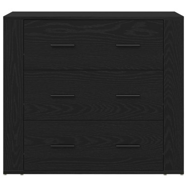 vidaXL Sideboards 3 τεμ. Μαύρος Δρυς Επεξεργασμένο Ξύλο 240x33x70cm