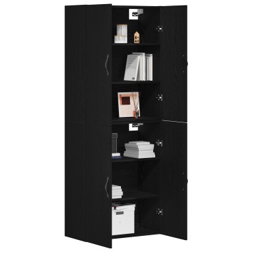 vidaXL Ντουλάπες 2 τεμ. Μαύρος Δρυς 69,5x34x180cm Επεξεργασμένο ξύλο