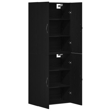 vidaXL Ντουλάπες 2 τεμ. Μαύρος Δρυς 69,5x34x180cm Επεξεργασμένο ξύλο