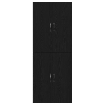 vidaXL Ντουλάπες 2 τεμ. Μαύρος Δρυς 69,5x34x180cm Επεξεργασμένο ξύλο