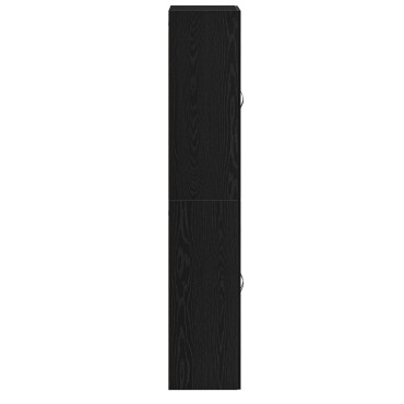 vidaXL Ντουλάπες 2 τεμ. Μαύρος Δρυς 69,5x34x180cm Επεξεργασμένο ξύλο