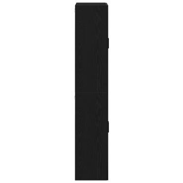 vidaXL Ντουλάπες 2 τεμ. Μαύρη Δρυς 69,5x34x180cm Επεξεργασμένο Ξύλο