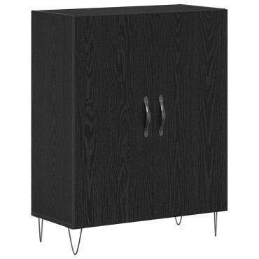 vidaXL Υψηλή Βαθμίδα Μαύρο Δρυς 69,5x34x180cm Επεξεργασμένο Ξύλο 1 τεμ.