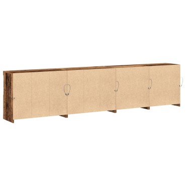 vidaXL Μπουφές με LED Φώτα Παλιού Ξύλου 283x37x67cm Κατασκευασμένο Ξύλο 1 τεμ.