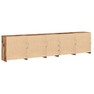 VidaXL μπουφές με φώτα LED Παλιό ξύλο 283x37x67cm Επεξεργασμένου ξύλου 1 τεμ.