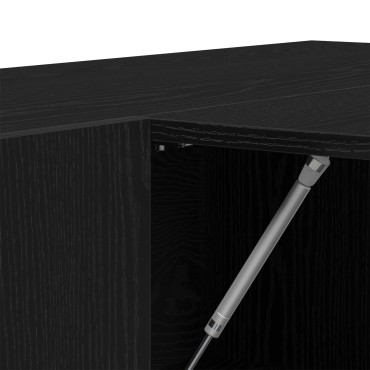vidaXL Ντουλάπια Διαδρόμου 2 τμχ Μαύρης Βελανιδιάς Επεξεργασμένου Ξύλου