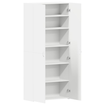 vidaXL Ντουλάπι Υποδημάτων Λευκό 80x35.5x180cm Επεξεργασμένο Ξύλο