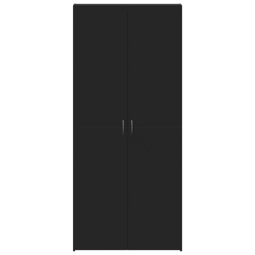 vidaXL Ντουλάπα παπουτσιών Μαύρη 80x35,5x180cm Επεξεργασμένο ξύλο