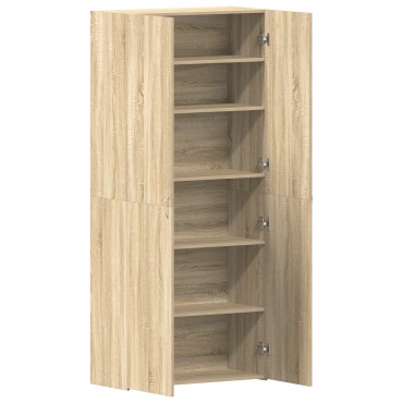vidaXL Ντουλάπα Παπουτσιών Σονόμα 80x35,5x180cm Επεξεργασμένο Ξύλο