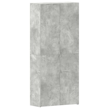 vidaXL Ντουλάπα Παπουτσιών Σκυρόδεμα Γκρι 80x35,5x180cm Επεξεργασμένο Ξύλο