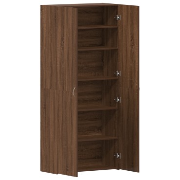 vidaXL Ντουλάπα Παπουτσιών Καφέ Δρυς 80x35,5x180cm Κατασκευασμένο ξύλο