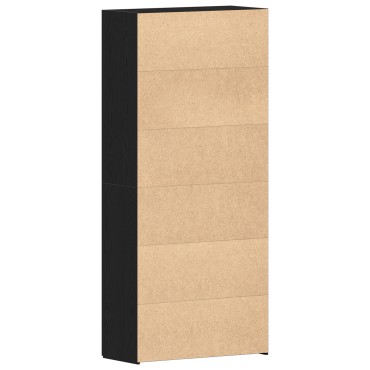vidaXL Ντουλάπα Παπουτσιών Μαύρο Δρυς 80x35,5x180cm Επεξεργασμένο Ξύλο