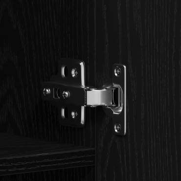 vidaXL Ντουλάπα Παπουτσιών Μαύρο Δρυς 80x35,5x180cm Επεξεργασμένο Ξύλο