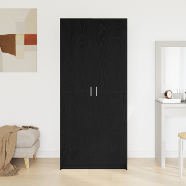 vidaXL Ντουλάπι Μαύρη Οξυά 80x50,5x180cm Επεξεργασμένο Ξύλο