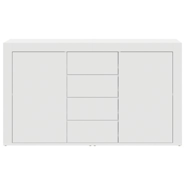 vidaXL Λευκό Πλαϊνό Γραφείο Λευκό Ξύλο 120x36x69cm Αποθήκευση 1 τεμ.