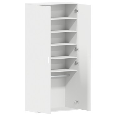 vidaXL Ντουλάπι Παπουτσιών Λευκό 80x39x180cm Επεξεργασμένο Ξύλο