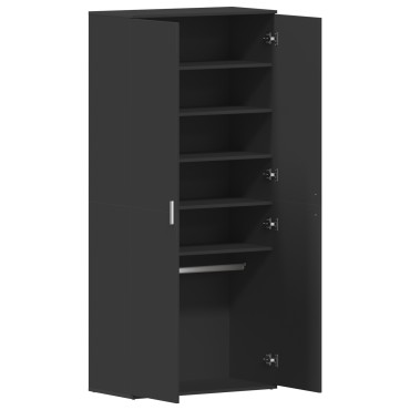vidaXL Ντουλάπα Παπουτσιών Μαύρη 80x39x180cm Επεξεργασμένο Ξύλο