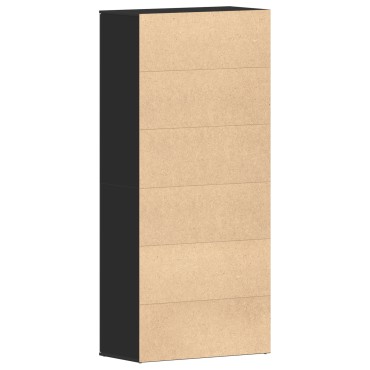 vidaXL Ντουλάπα Παπουτσιών Μαύρη 80x39x180cm Επεξεργασμένο Ξύλο