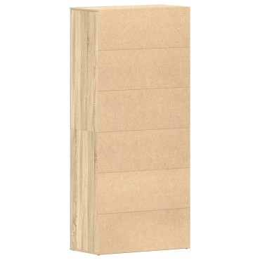 vidaXL Ντουλάπι Παπουτσιών Σονομά Οάκ 80x39x180cm Επεξεργασμένο Ξύλο