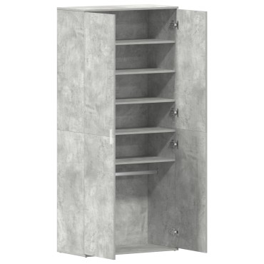 vidaXL Ντουλάπι Παπουτσιών Γκρι 80x39x180cm Οικονομικό ξύλο