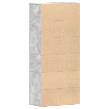vidaXL Ντουλάπι Παπουτσιών Γκρι 80x39x180cm Οικονομικό ξύλο