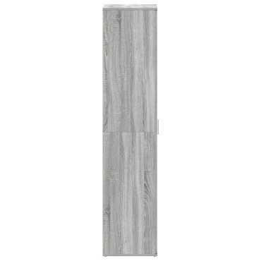 vidaXL Ντουλάπα Παπουτσιών Γκρι Σονομα 80x39x180cm Επεξεργασμένο Ξύλο