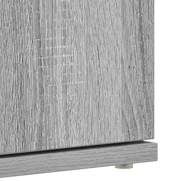 vidaXL Ντουλάπα Παπουτσιών Γκρι Σονομα 80x39x180cm Επεξεργασμένο Ξύλο