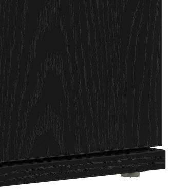 vidaXL Ντουλάπα Παπουτσιών Μαύρης Βελανιδιάς 80x39x180cm Ξύλινη