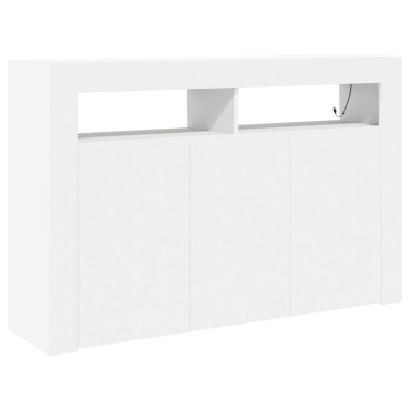 vidaXL Λευκός Μπουφές Λευκός Τεχνητό ξύλο 116x30x75cm Μοντέρνος 1 τεμ.