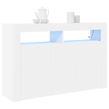 vidaXL Λευκός Μπουφές Λευκός Τεχνητό ξύλο 116x30x75cm Μοντέρνος 1 τεμ.