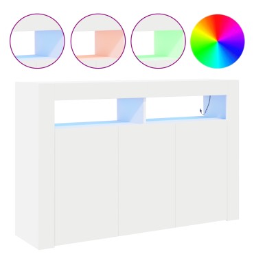 vidaXL Λευκός Μπουφές Λευκός Τεχνητό ξύλο 116x30x75cm Μοντέρνος 1 τεμ.