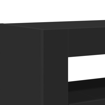 vidaXL Σαλονιού Μαύρο Ξύλο μηχανής 116x30x75cm Σαλονιού Ορθογώνιο 1 τεμ.