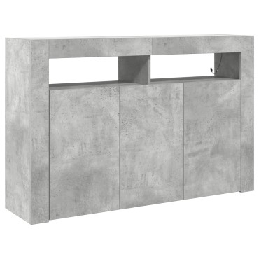 vidaXL Συρτάρι Γκρι από Μηχανικά Ξύλο 116x30x75cm Ορθογώνιο 1 τεμ.