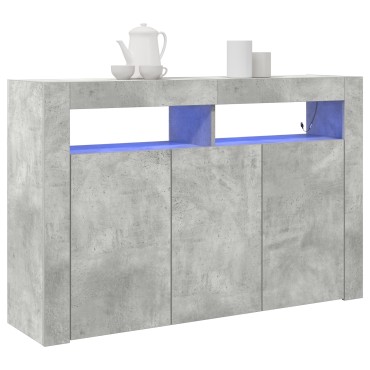 vidaXL Συρτάρι Γκρι από Μηχανικά Ξύλο 116x30x75cm Ορθογώνιο 1 τεμ.