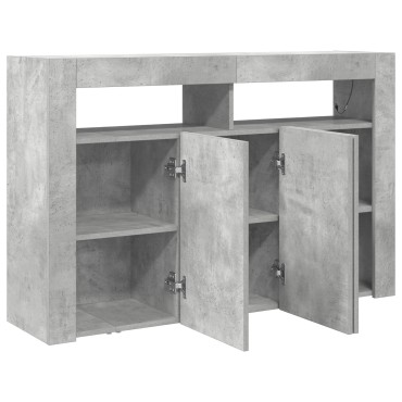 vidaXL Συρτάρι Γκρι από Μηχανικά Ξύλο 116x30x75cm Ορθογώνιο 1 τεμ.