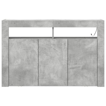 vidaXL Συρτάρι Γκρι από Μηχανικά Ξύλο 116x30x75cm Ορθογώνιο 1 τεμ.