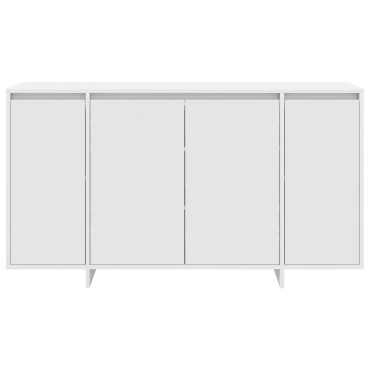 vidaXL Λευκό Πλαϊνό Γραφείο Λευκό Ξύλο 135x41x75cm 1 τεμ.
