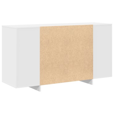 vidaXL Λευκό Πλαϊνό Γραφείο Λευκό Ξύλο 135x41x75cm 1 τεμ.