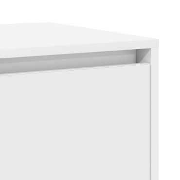 vidaXL Λευκό Πλαϊνό Γραφείο Λευκό Ξύλο 135x41x75cm 1 τεμ.