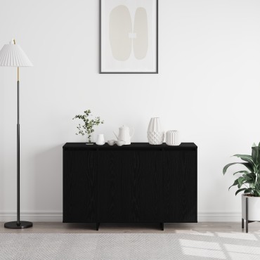 vidaXL Μαύρος Δρυς Μπουφέ Μαύρος δρυς Ξύλο 120x41x75cm Μοντέρνος 1 τεμ.