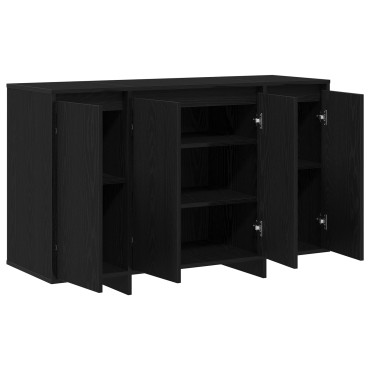 vidaXL Μαύρος Δρυς Μπουφέ Μαύρος δρυς Ξύλο 120x41x75cm Μοντέρνος 1 τεμ.