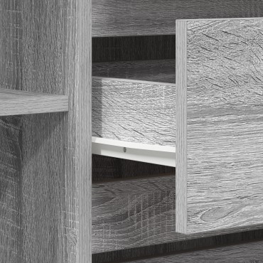 vidaXL Μπουφές Γκρι Σονομά 120x41x75cm Επεξεργασμένο Ξύλο 1 τεμ.