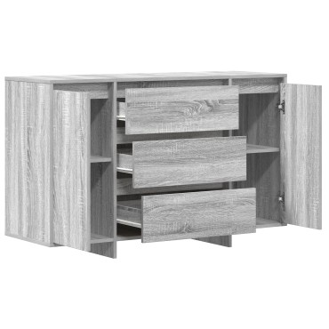 vidaXL Μπουφές Γκρι Σονομά 120x41x75cm Επεξεργασμένο Ξύλο 1 τεμ.