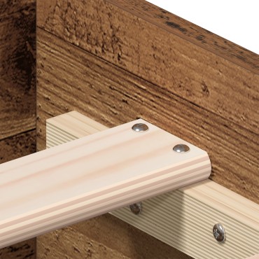 Bed Frame με Συρτάρια Παλαιού Ξύλου 180x200 εκ. Κατασκευασμένο Ξύλο